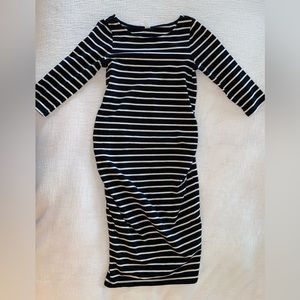 Old Navy Maternity black striped dress